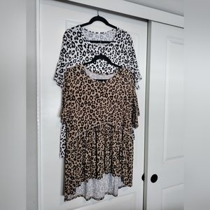 Women's Animal Print Top Combo Size XL